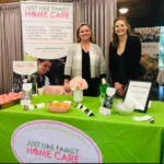 Lisa (owner of Just Like Family Home Care Fraser Valley) with Margaret at the Vancouver Health Talks event